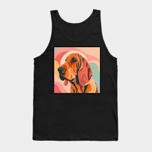 Retro Bloodhound: Pastel Pup Revival Tank Top